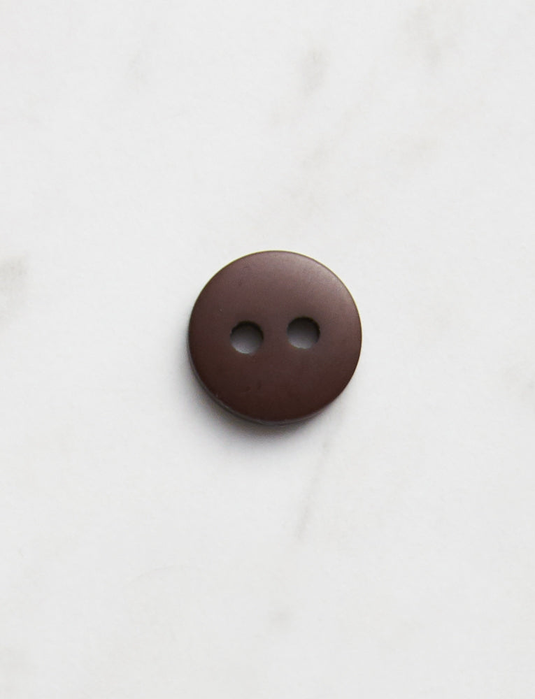 Medium Round Button, 1/2 inch, Brown