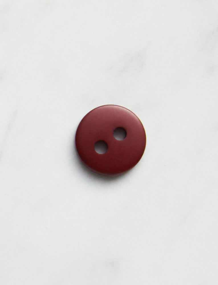 Medium Round Button, 1/2 inch, Burgundy