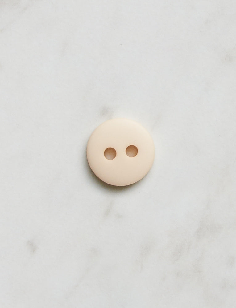 Medium Round Button, 1/2 inch, Creme