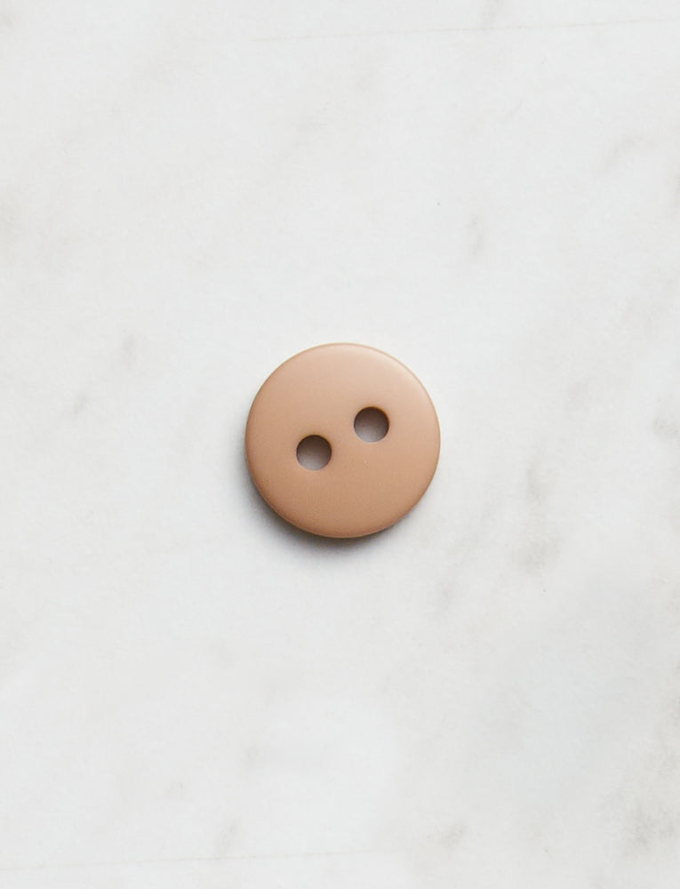 Medium Round Button, 1/2 inch, Khaki