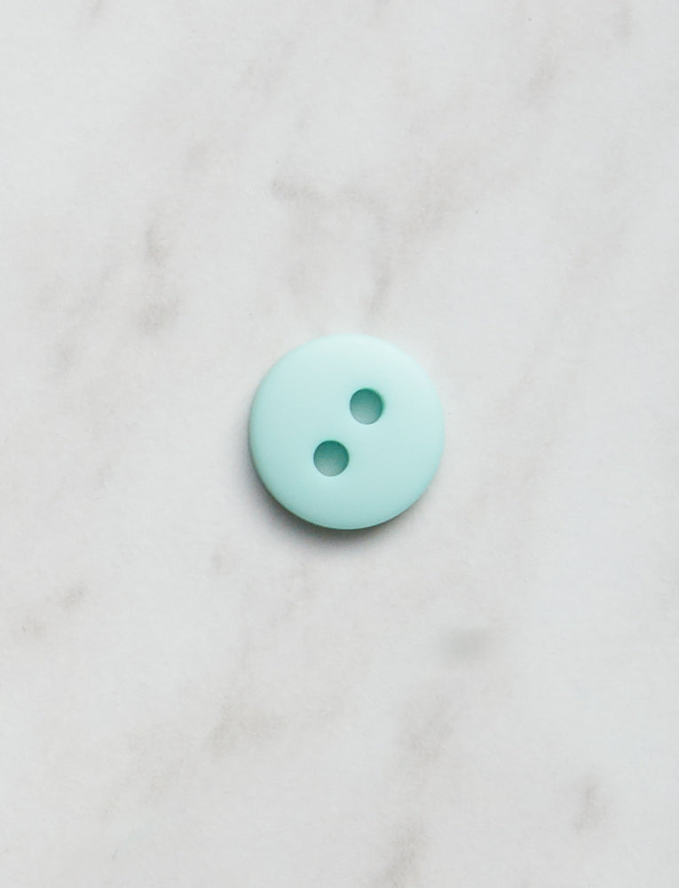 Medium Round Button, 1/2 inch, Pastel Aqua