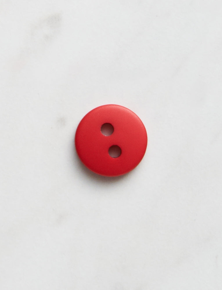 Medium Round Button, 1/2 inch, Red