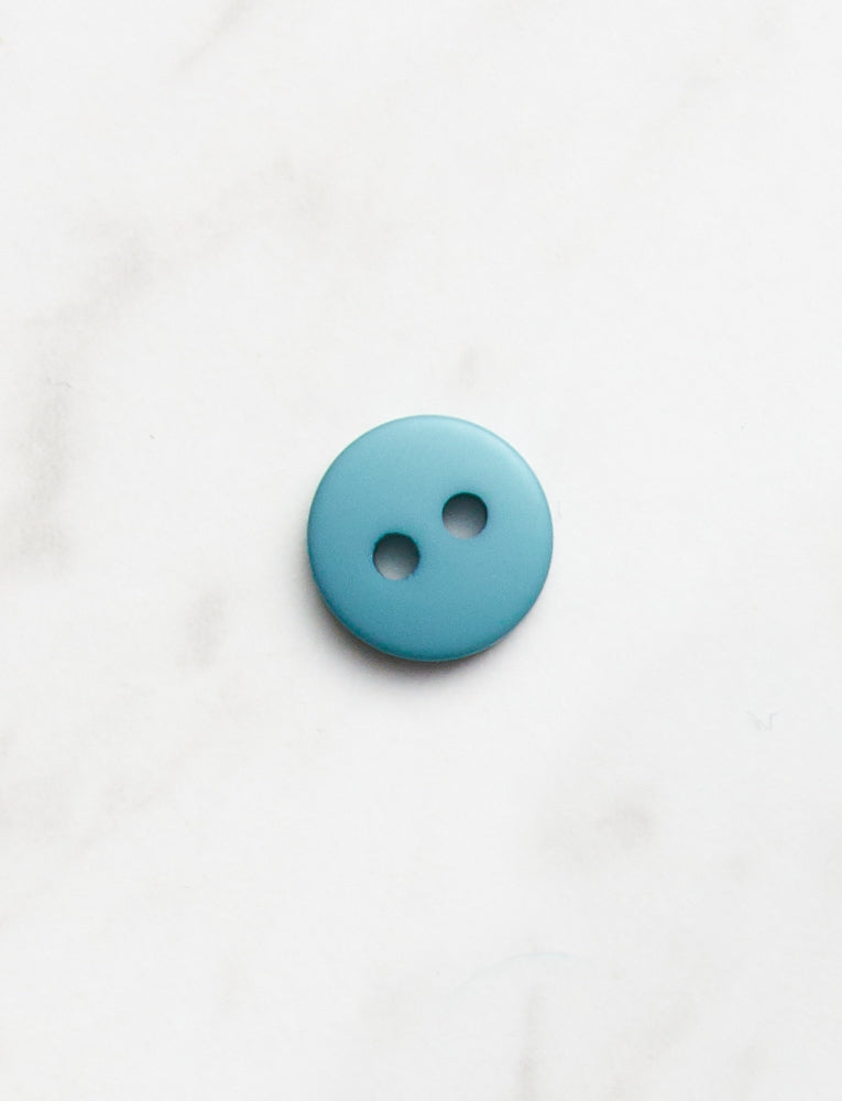 Medium Round Button, 1/2 inch, Teal