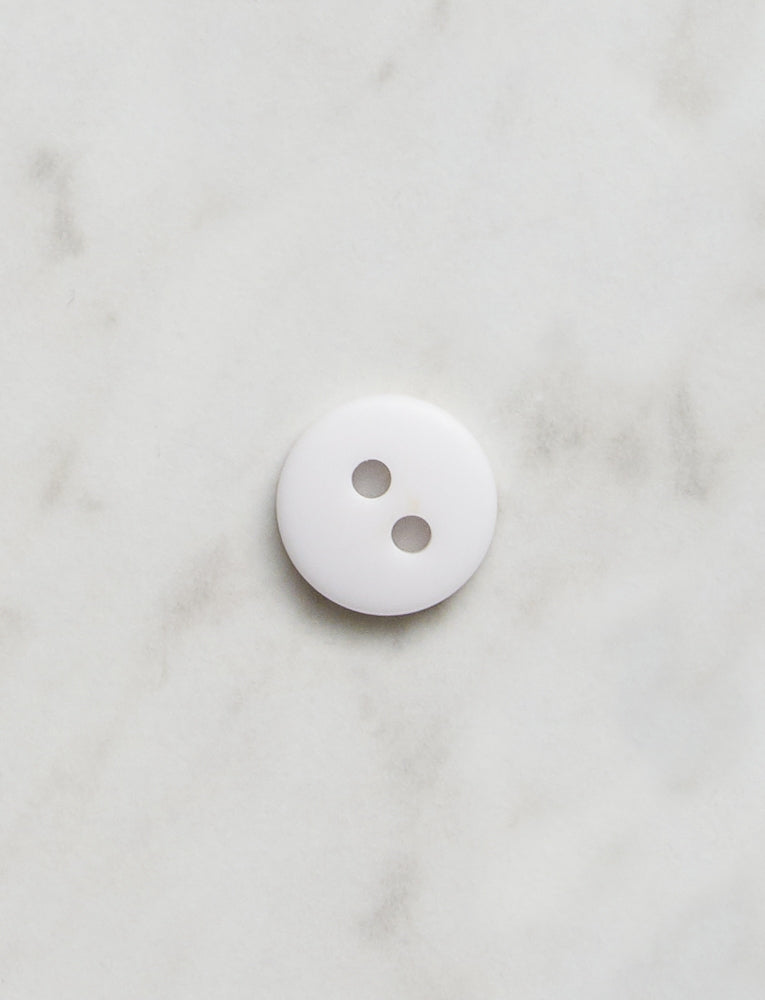 Medium Round Button, 1/2 inch, White