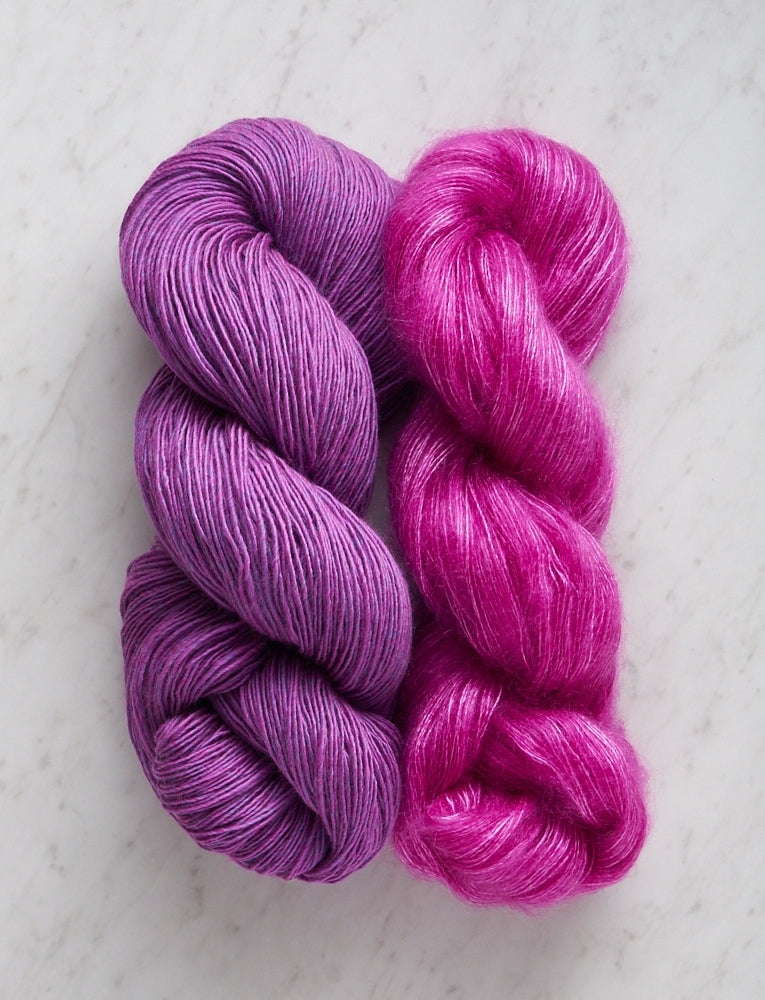 Line Weight + Tussock Bundle, Lotus Flower + Bright Thistle