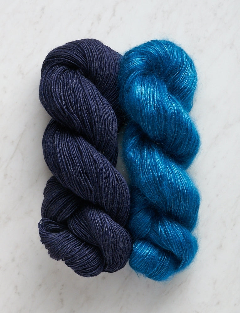 Line Weight + Tussock Bundle, Night Blue + Cerulean Sea