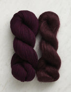 Line Weight + Tussock Bundle, Red Plum + Ripe Boysenberry