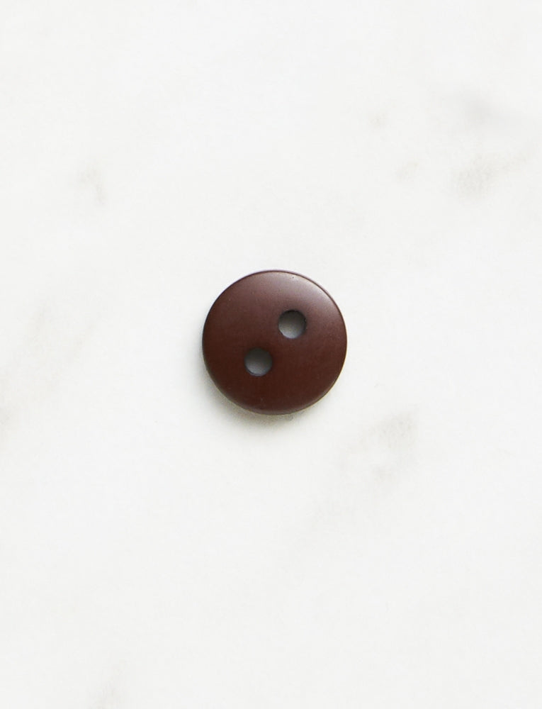Small Round Button, 3/8-inch, Brown