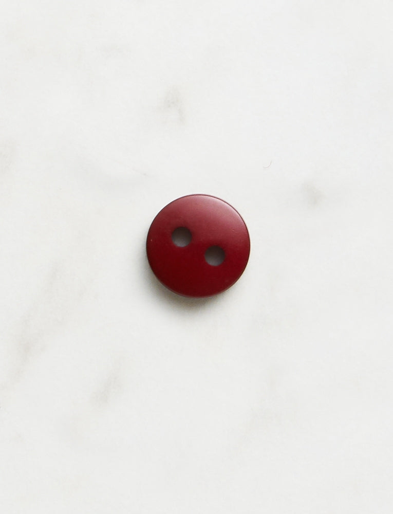 Small Round Button, 3/8-inch, Burgundy