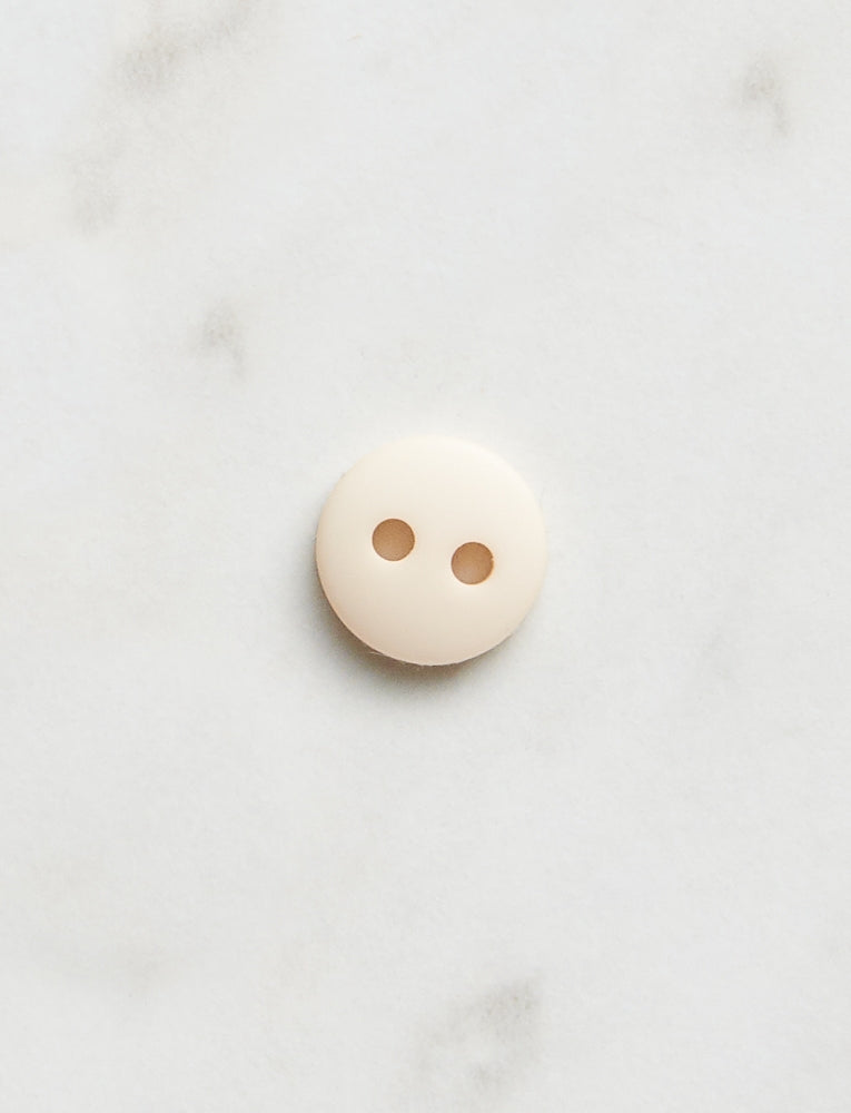 Small Round Button, 3/8-inch, Creme