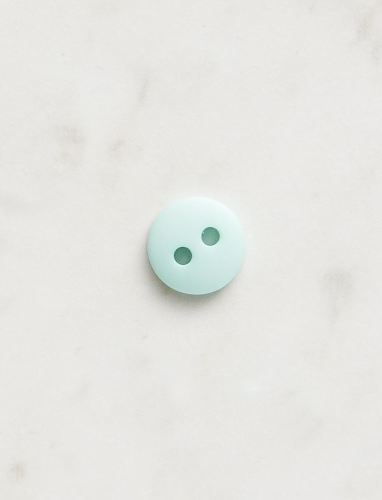 Small Round Button, 3/8-inch, Pastel Aqua
