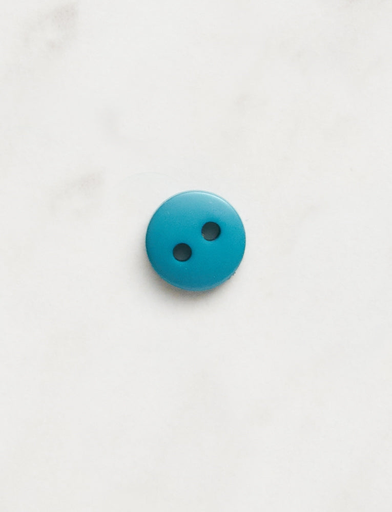 Small Round Button, 3/8-inch, Teal