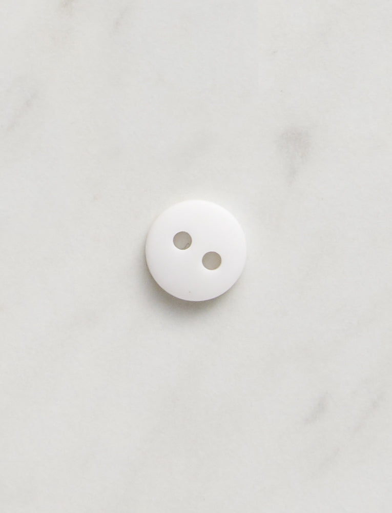 Small Round Button, 3/8-inch, White