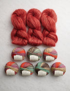 Soft Stripes Wrap Bundle, Anjou Pear + Fall Dahlias, Wrap