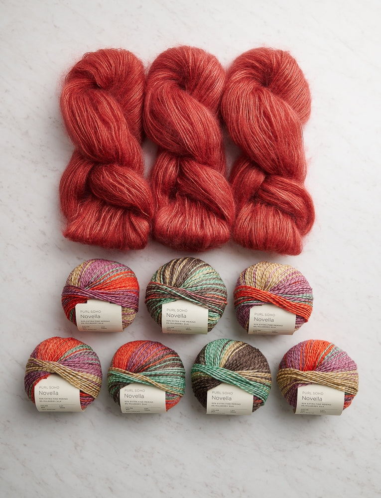 Soft Stripes Wrap Bundle, Anjou Pear + Fall Dahlias, Wrap