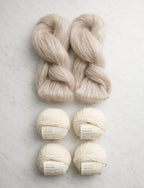 Soft Stripes Wrap Bundle, Beach Stone + Heirloom White, Scarf