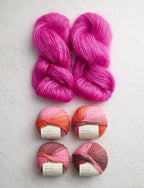 Soft Stripes Wrap Bundle, Bright Thistle + Goji Berry, Scarf