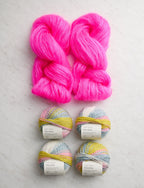 Soft Stripes Wrap Bundle, Pink Joy + Salt Water Taffy, Scarf