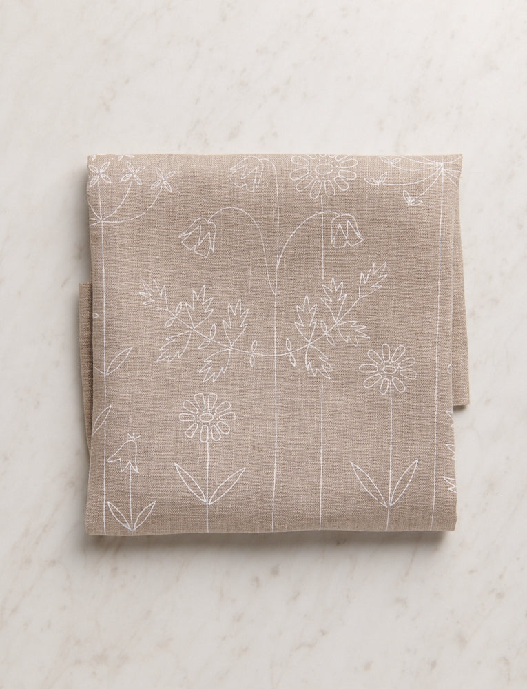 Swedish Embroidery Panel + Pattern, Blue Blossoms