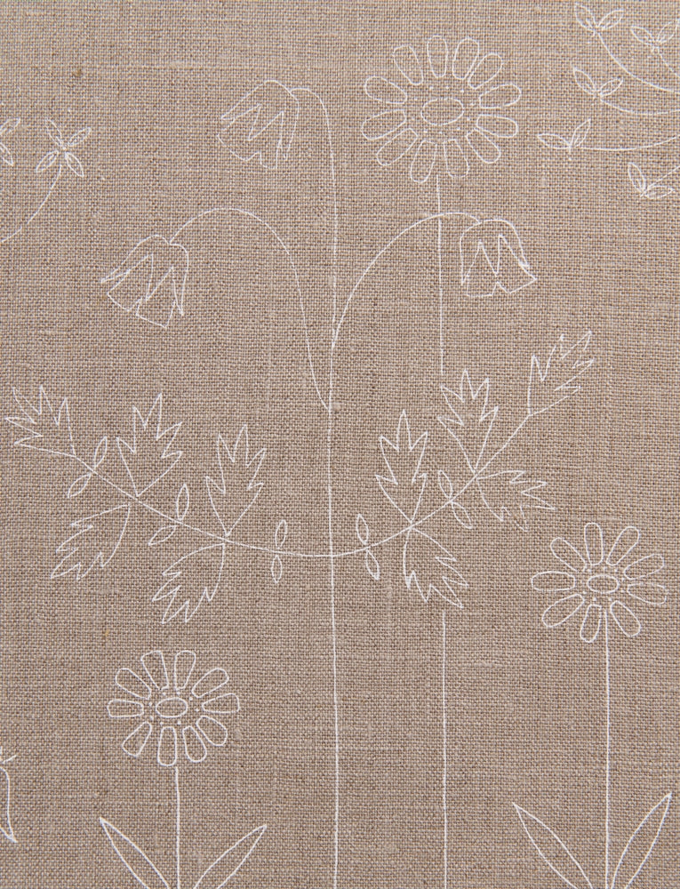 Swedish Embroidery Panel + Pattern, Blue Blossoms