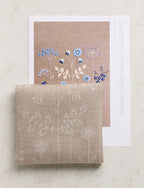 Swedish Embroidery Panel + Pattern, Blue Blossoms
