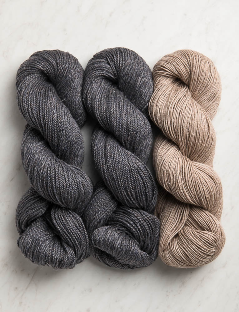 Sunday Dinner Dishtowels Bundle, Pewter Blue + Rye Flour