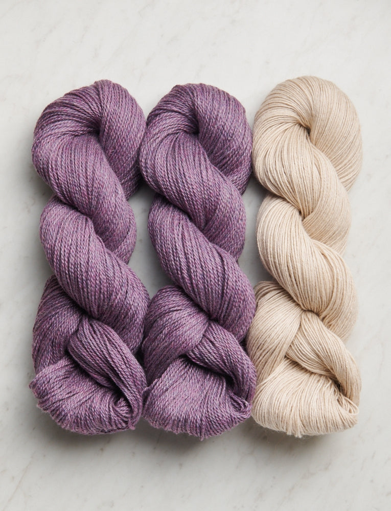 Sunday Dinner Dishtowels Bundle, Purple Moor + Pale Sesame