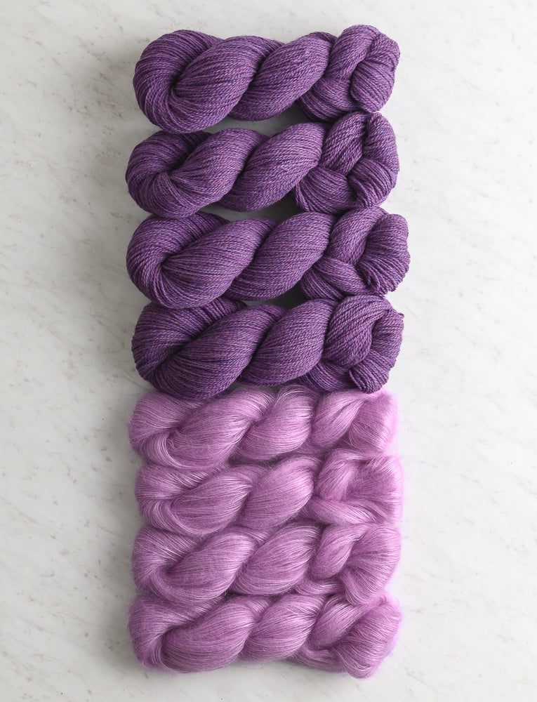 Wide Rib Wrap Bundle, Purple Pansy + Alpine Phlox