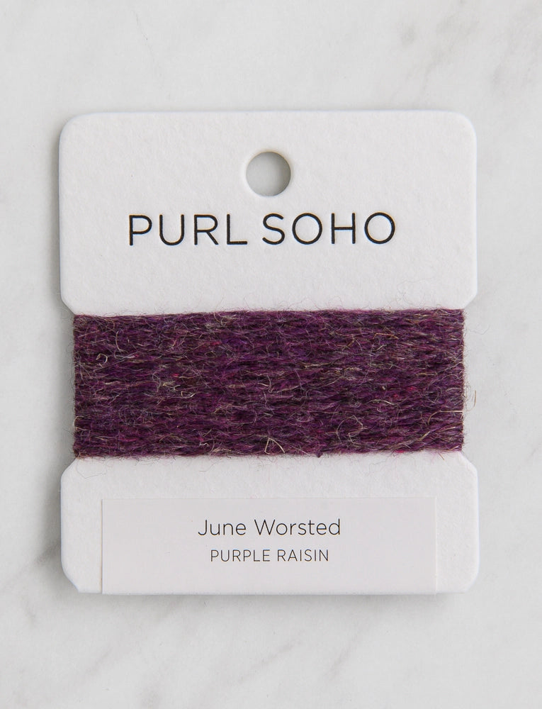 June Worsted Color Cards, Purple Raisin
