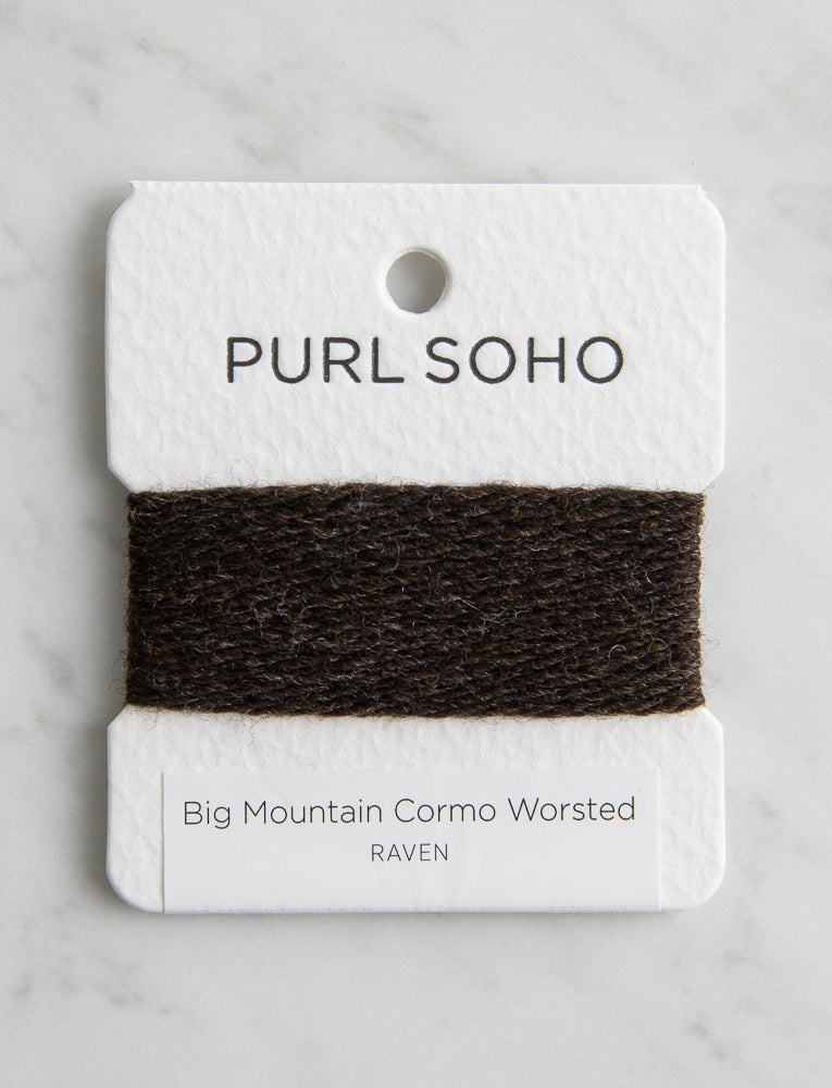 Big Mountain Cormo Worsted Color Cards, Raven