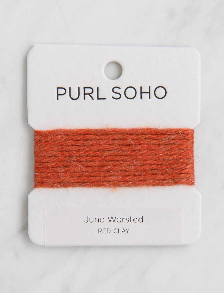 June Worsted Color Cards, Red Clay