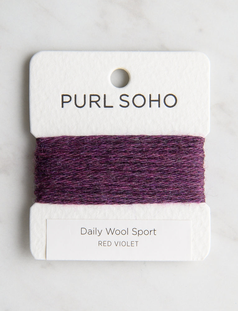 Daily Wool Sport Color Cards, Red Violet