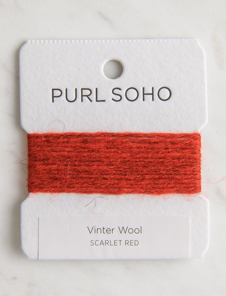 Vinter Wool Color Cards, Scarlet Red