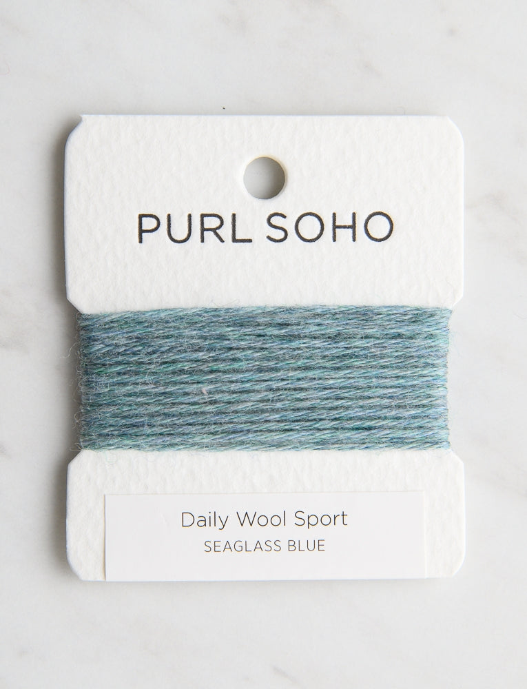 Daily Wool Sport Color Cards, Seaglass Blue