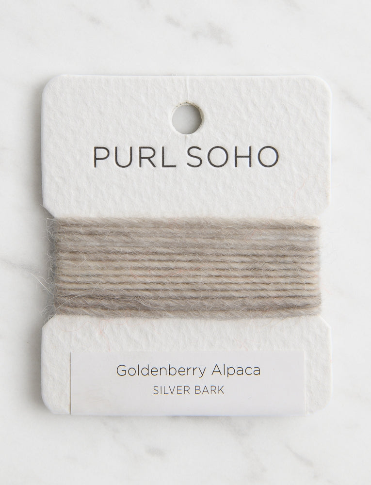 Goldenberry Alpaca Color Cards, Silver Bark