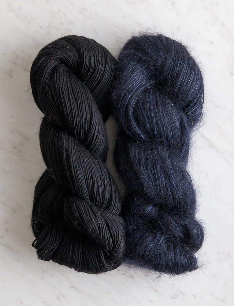 Line Weight + Tussock Bundle, Soft Black + Blue Black