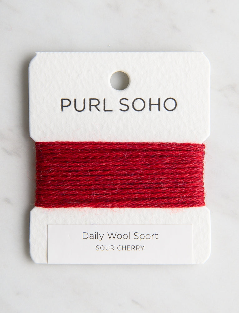 Daily Wool Sport Color Cards, Sour Cherry