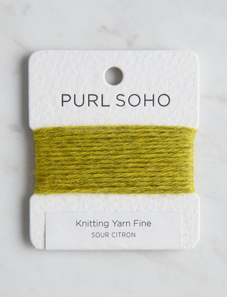 Knitting Yarn Fine Color Cards, Sour Citron