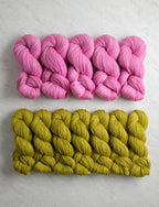 Double Knit Blanket Bundle, Spring Rose + Golden Green, Throw