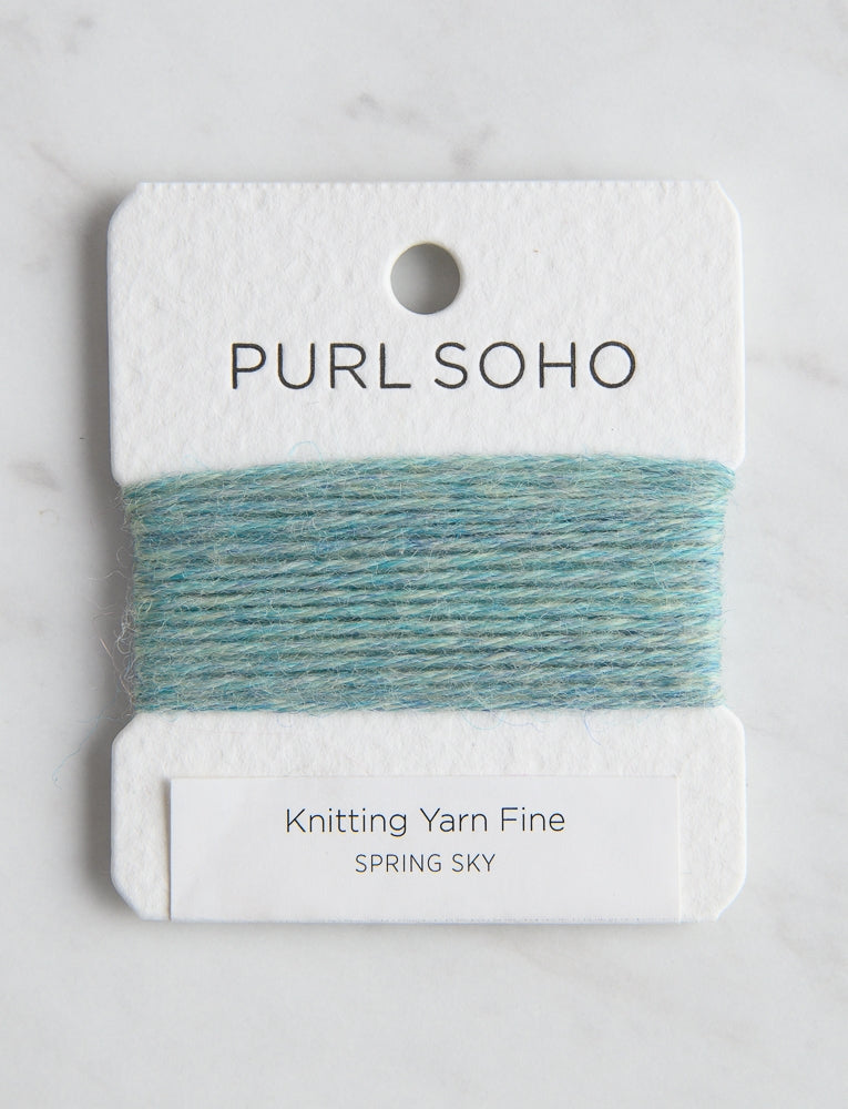 Knitting Yarn Fine Color Cards, Spring Sky