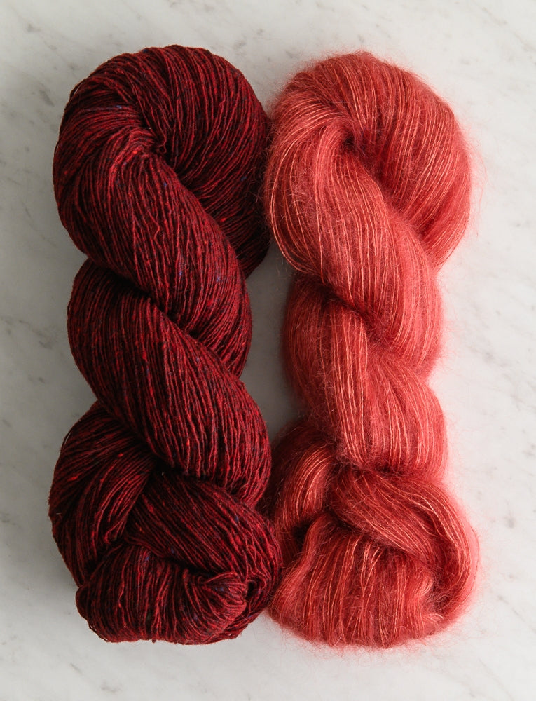 Classic Knit Beret Bundle, Sumac Red + Anjou Pear