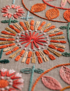 Swedish Embroidery Panel + Pattern, Bursting Blooms
