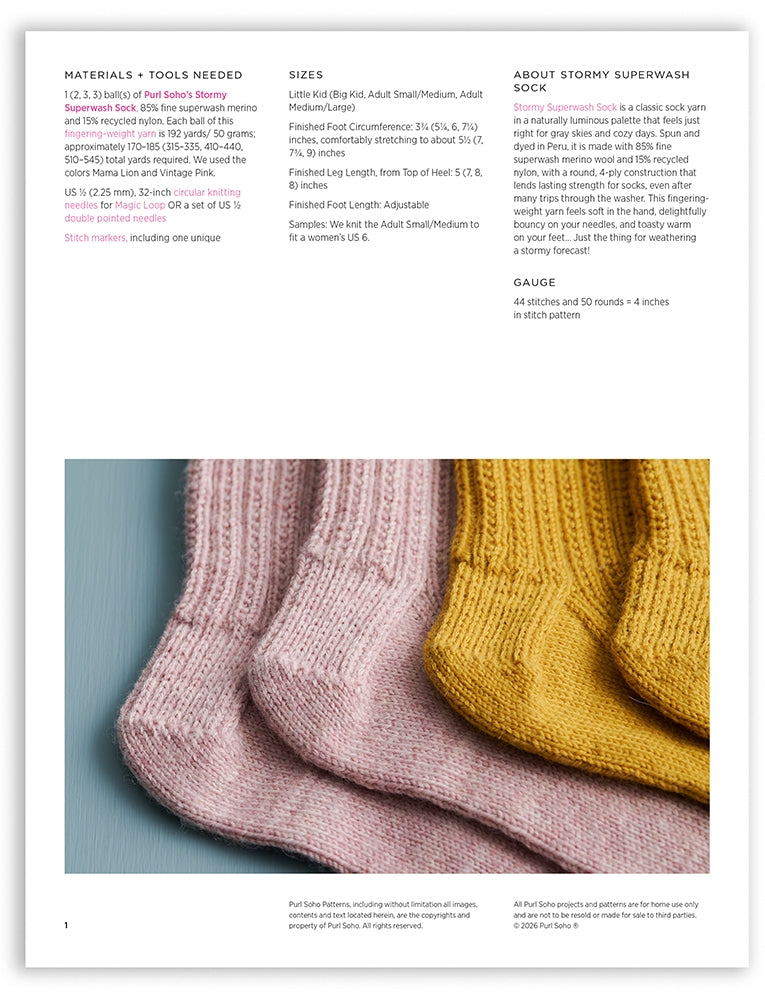 Sweet + Simple Socks Pattern