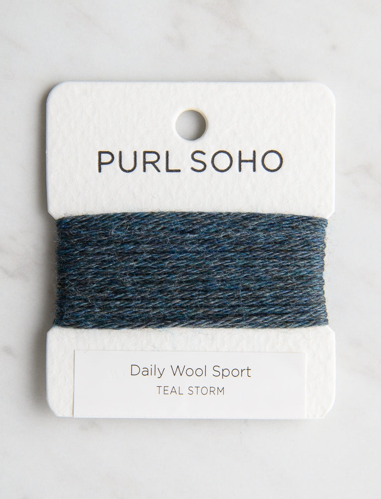 Daily Wool Sport Color Cards, Teal Storm