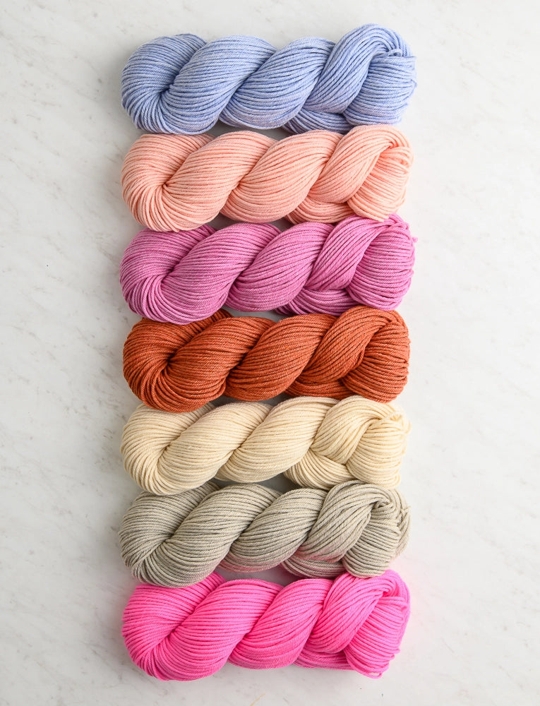 Super Easy Baby Blanket In Daily Wool Worsted Bundle, Tea Party