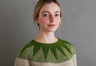 Ainur Berkimbayeva For Purl Soho: Thistle Yoke Pullover In New Colors