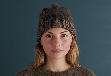 Tiny Stripes Hat in Simply Alpaca + Simply Yak