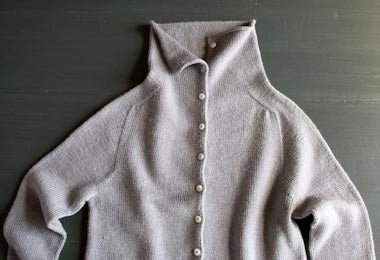 Top-Down Turtleneck Cardigan