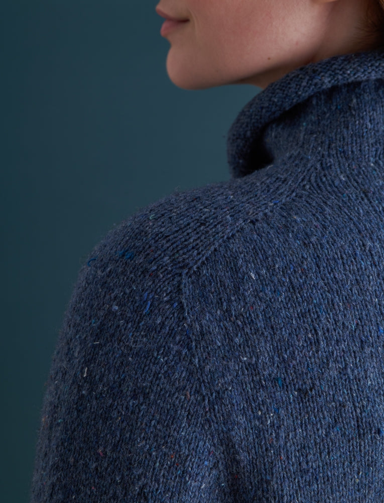 Top-Down Turtleneck Cardigan Pattern Download