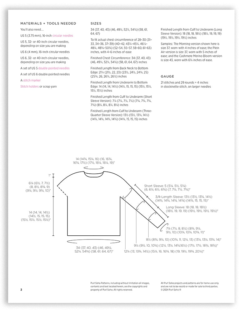 Top-Down Circular Yoke Pullover Pattern Download